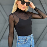 Ivy Mesh Top In Black - Infinity Raine