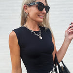 Elena Bodysuit In Black - Infinity Raine
