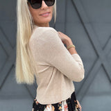 Open Bolero Cardigan In Khaki - Infinity Raine