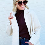 Out Of Town Coat In Ivory - Infinity Raine