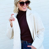 Out Of Town Coat In Ivory - Infinity Raine