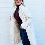 Out Of Town Coat In Ivory - Infinity Raine