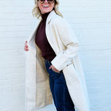 Out Of Town Coat In Ivory - Infinity Raine
