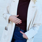 Out Of Town Coat In Ivory - Infinity Raine
