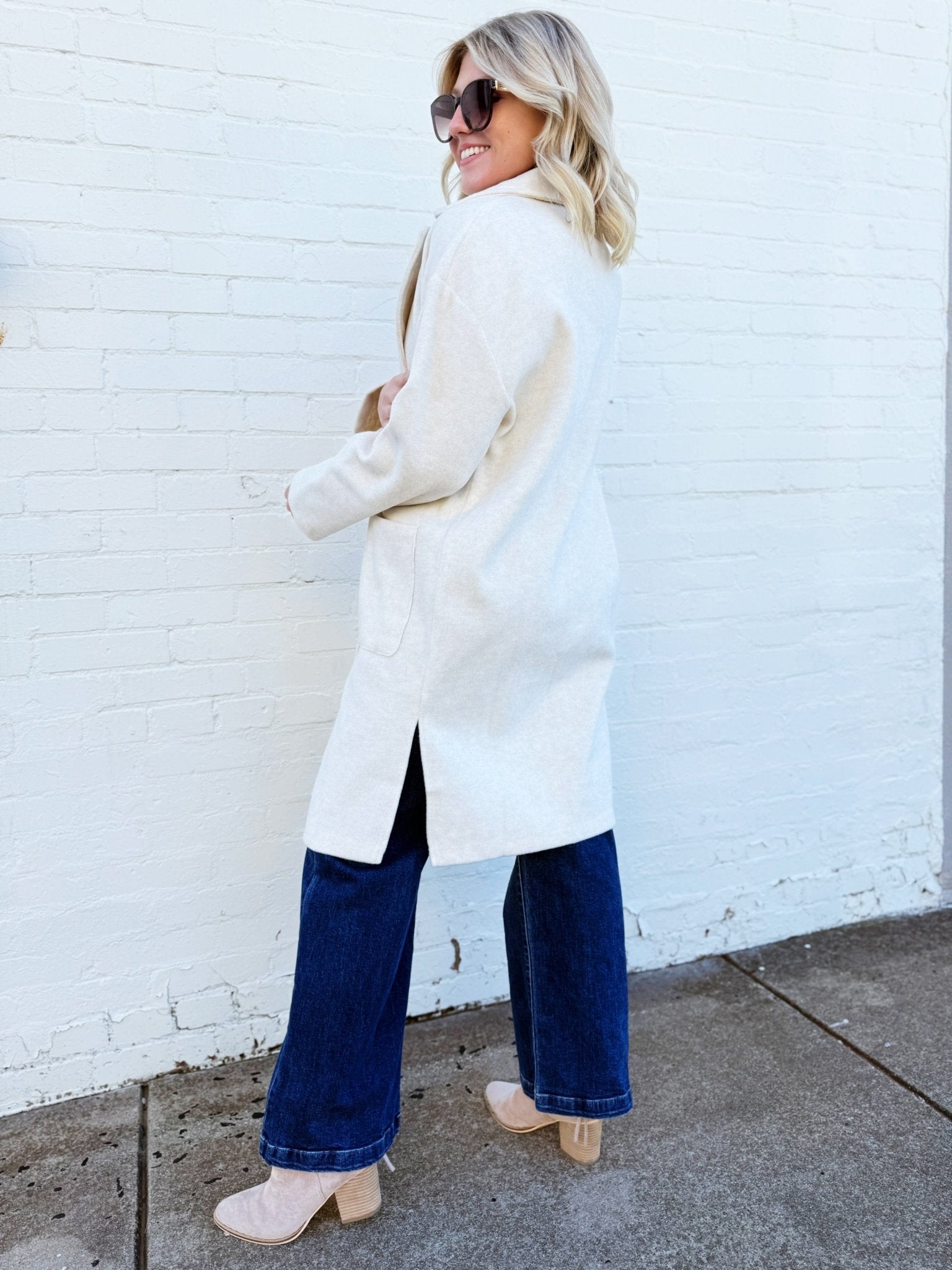 Out Of Town Coat In Ivory - Infinity Raine