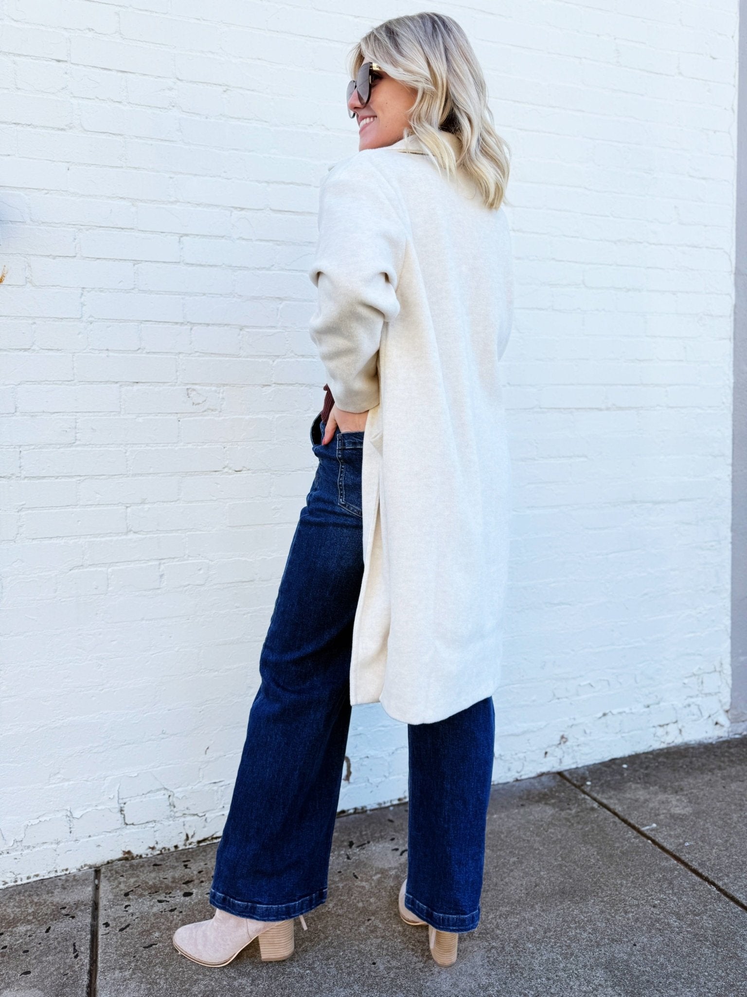 Out Of Town Coat In Ivory - Infinity Raine