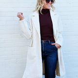 Out Of Town Coat In Ivory - Infinity Raine