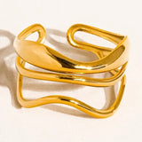 Ozzy 18K Gold Non-Tarnish Abstract Ring In Gold - Infinity Raine