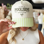 Palms & Poolside - Green Stripe Trucker Hat - Infinity Raine