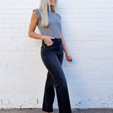 PISTOLA Cassie Super High Rise Straight Jean In Stormy - Infinity Raine