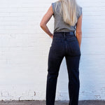 PISTOLA Cassie Super High Rise Straight Jean In Stormy - Infinity Raine