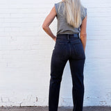 PISTOLA Cassie Super High Rise Straight Jean In Stormy - Infinity Raine