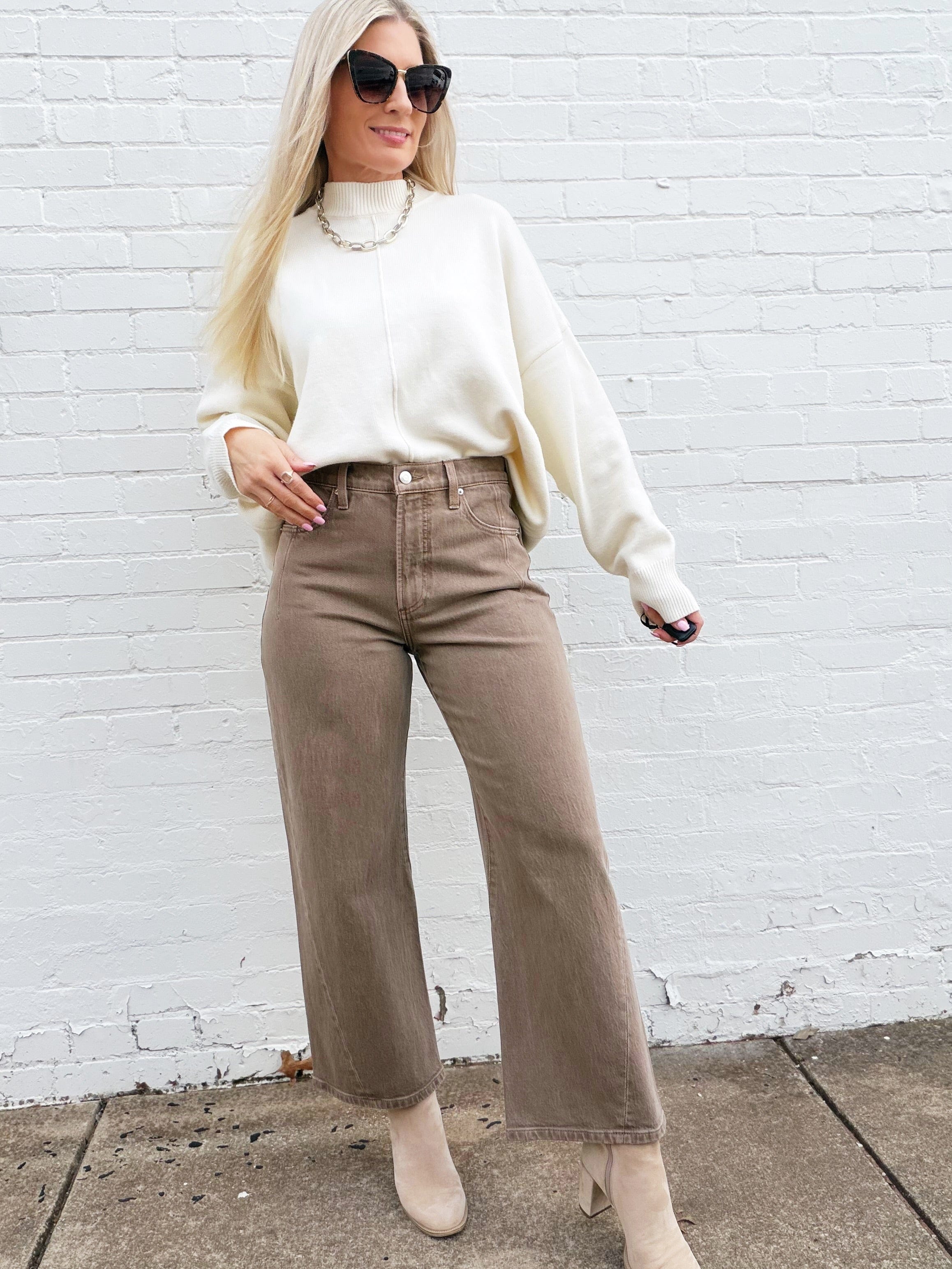 PISTOLA Bottoms - Pants Kyra High Rise Bowed Ankle-Tannin