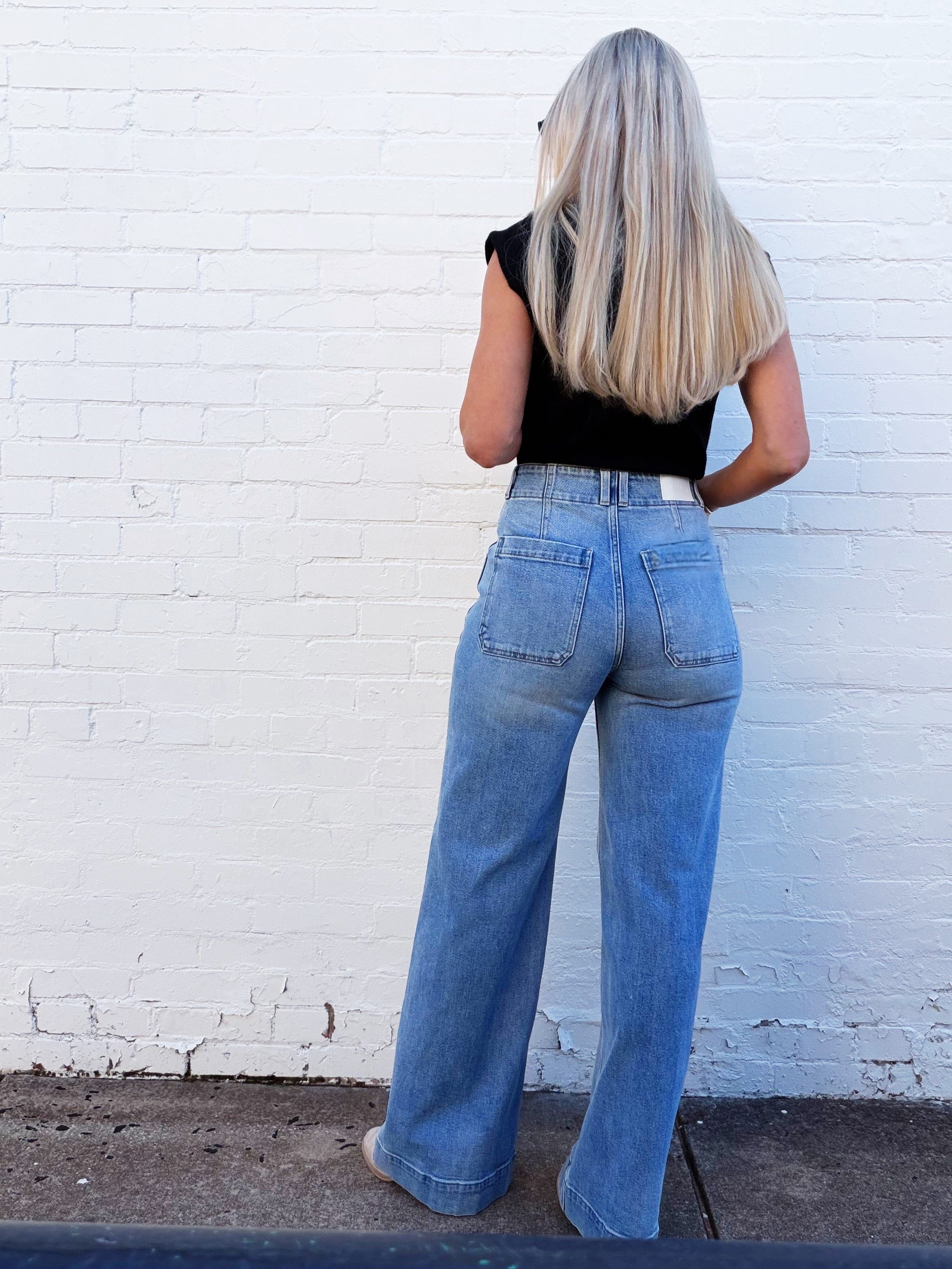 PISTOLA Lana High Rise Ultra Wide Leg Jean In Terrace - Infinity Raine