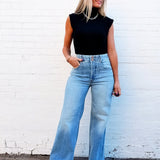 PISTOLA Lana High Rise Ultra Wide Leg Jean In Terrace - Infinity Raine