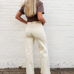 PISTOLA Bottoms - Pants Lana High Rise Wide Leg Jean in Ecru
