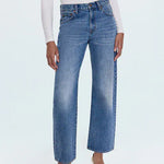 PISTOLA Lexi Mid Rise Bowed Straight Jean In Metropolis - Infinity Raine