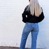 PISTOLA Lexi Mid Rise Bowed Straight Jean In Metropolis - Infinity Raine