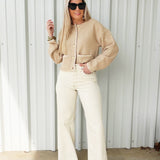 Pistola Lana High Rise Wide Leg Jean in Ecru - Infinity Raine