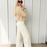 Pistola Lana High Rise Wide Leg Jean in Ecru - Infinity Raine