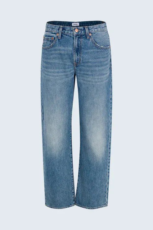 PISTOLA Lexi Mid Rise Bowed Straight Jean In Metropolis - Infinity Raine