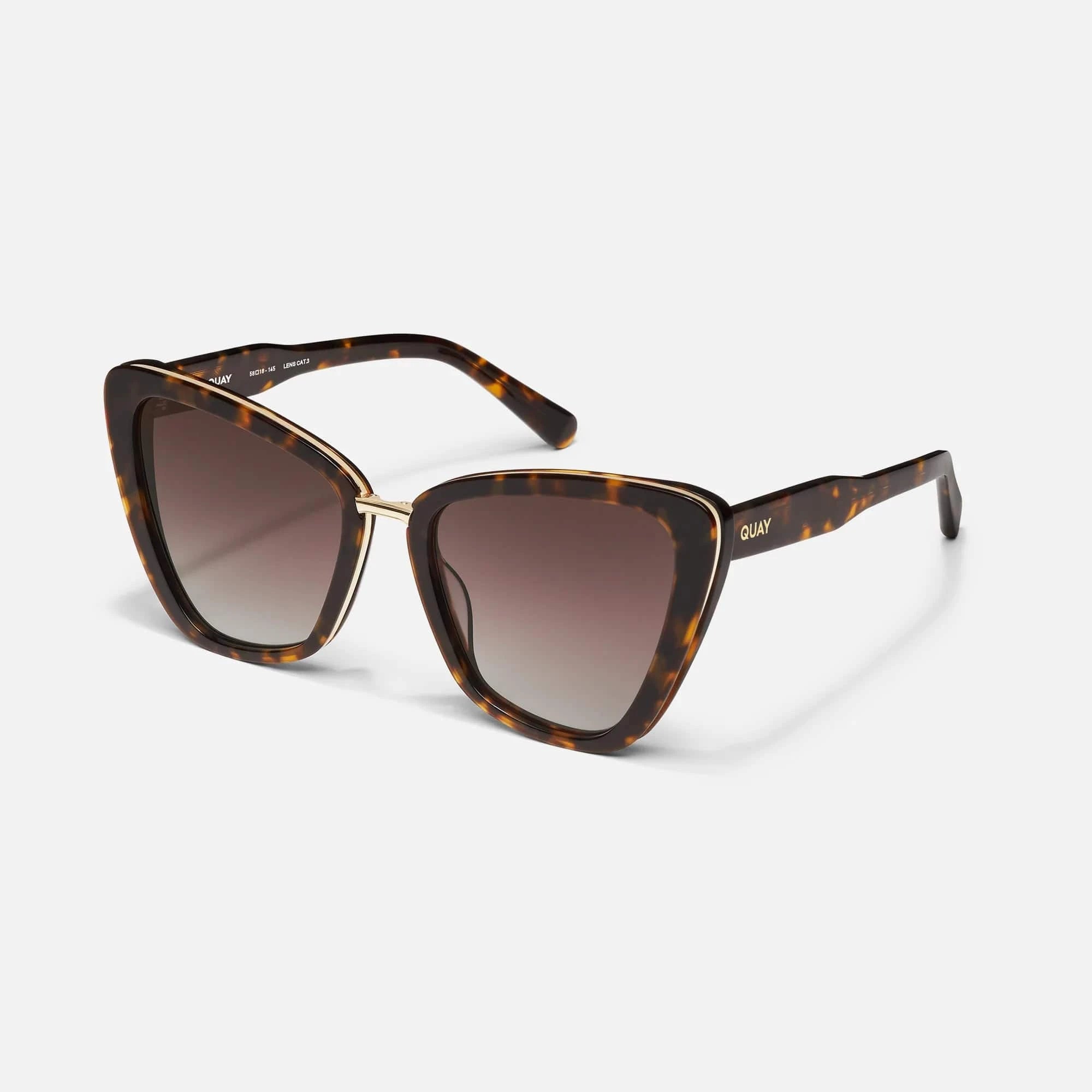 QUAY All Talk Sunnies In Neutral Tort - Infinity Raine