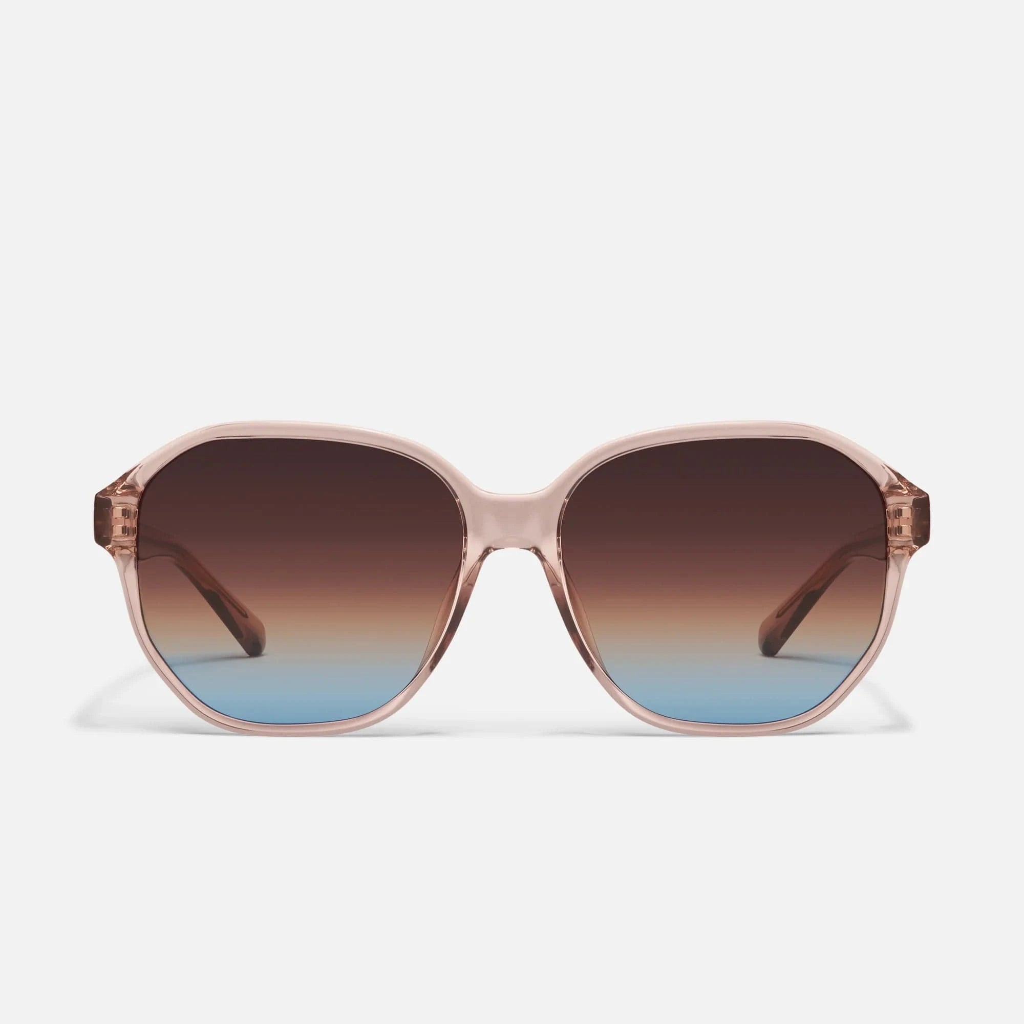QUAY Guess Again Sunnies In Brown Blue - Infinity Raine