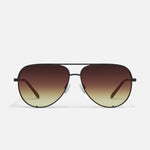 QUAY High Key Sunnies In Brown Yellow - Infinity Raine