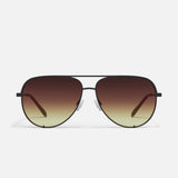 QUAY High Key Sunnies In Brown Yellow - Infinity Raine