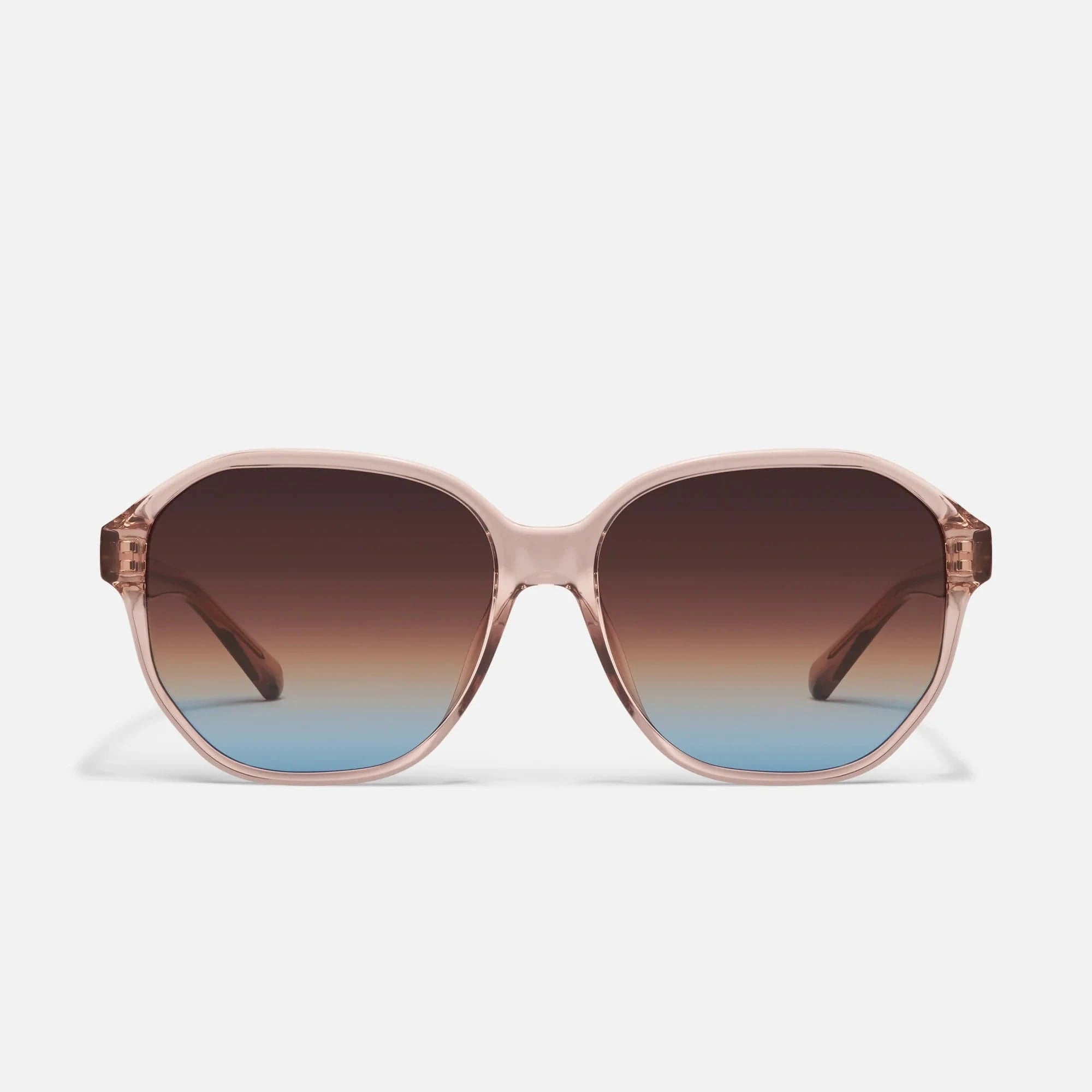 QUAY Guess Again Sunnies In Brown Blue - Infinity Raine