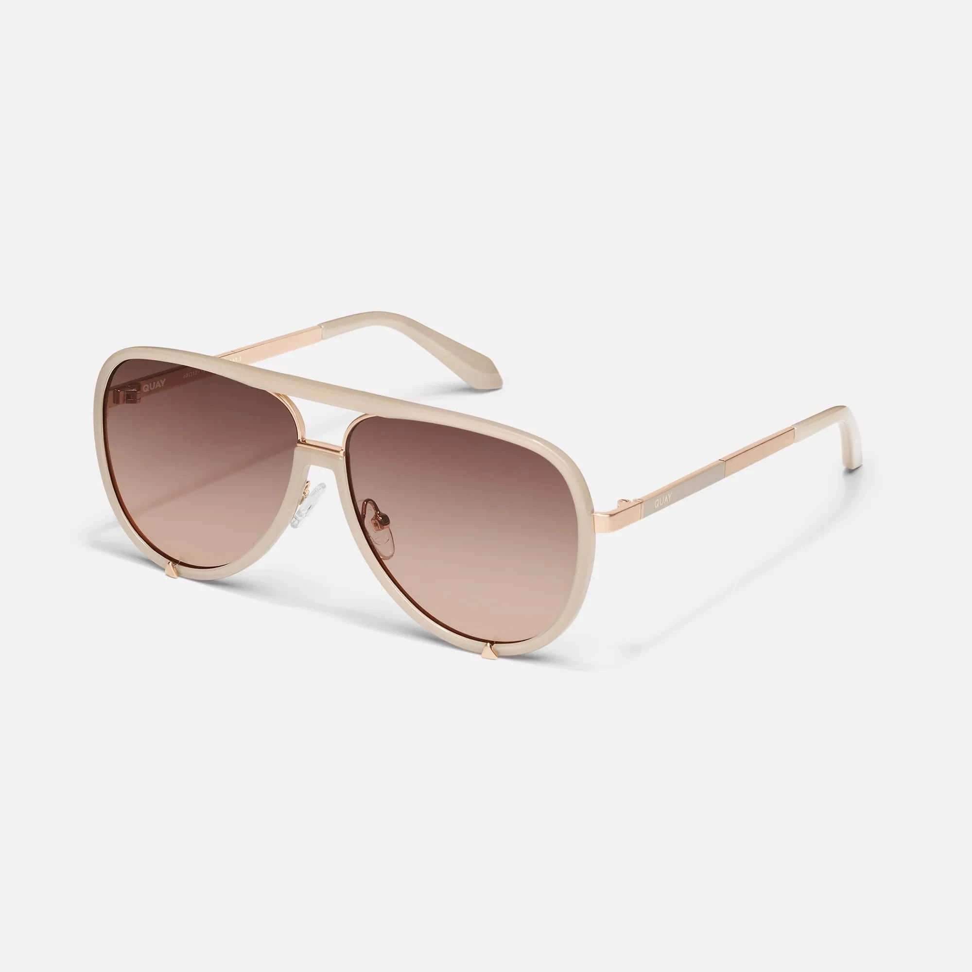 QUAY High Profile Bone Sunnies - Infinity Raine