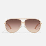 QUAY High Profile Bone Sunnies - Infinity Raine