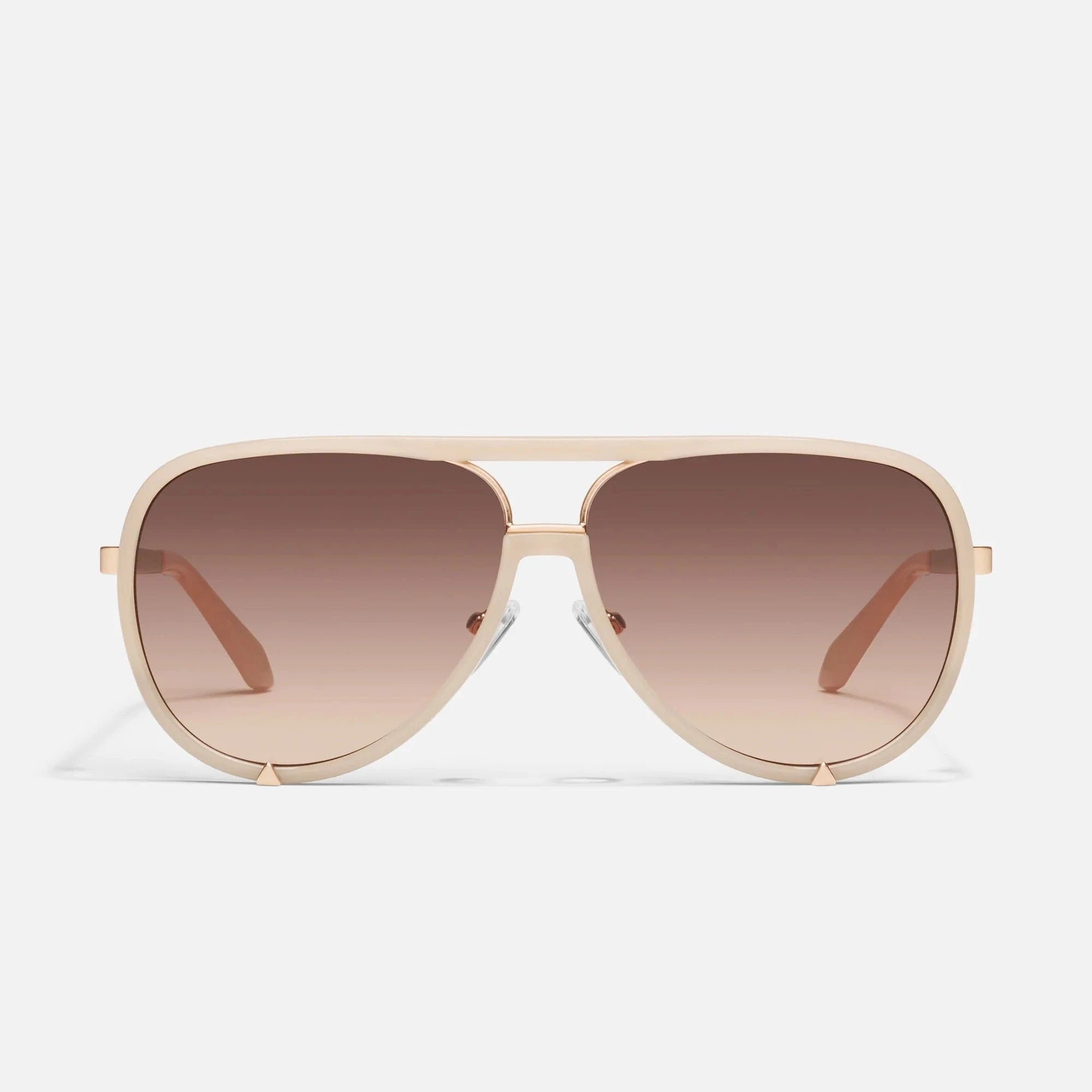 QUAY High Profile Bone Sunnies - Infinity Raine