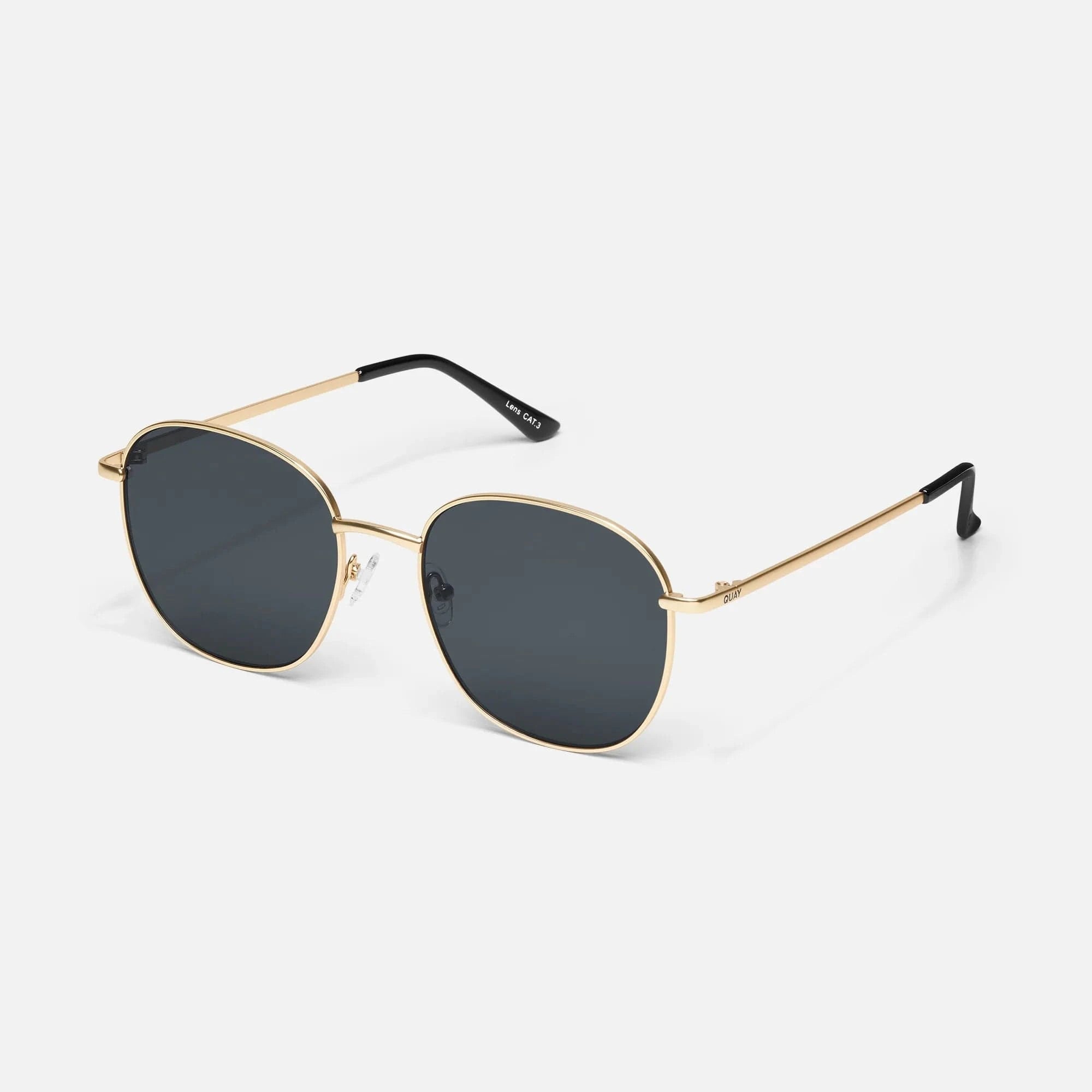 QUAY Jezabell Sunnies In Gold Smoke - Infinity Raine