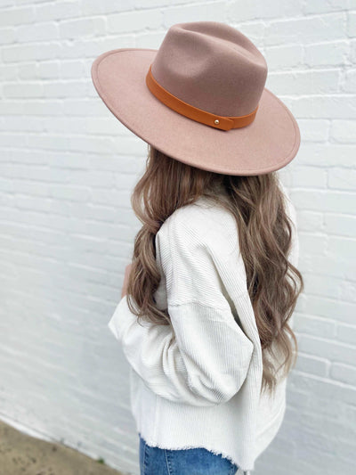 Beach Side Wide Brim Dandy Panama Hat-Taupe - Infinity Raine