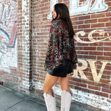 Radiant Nights Blouse In Black Multi - Infinity Raine