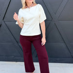 Rae Off Shoulder Cotton Knit Top In Cream - Infinity Raine