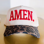 Amen Leopard Vintage Hat In Red - Infinity Raine