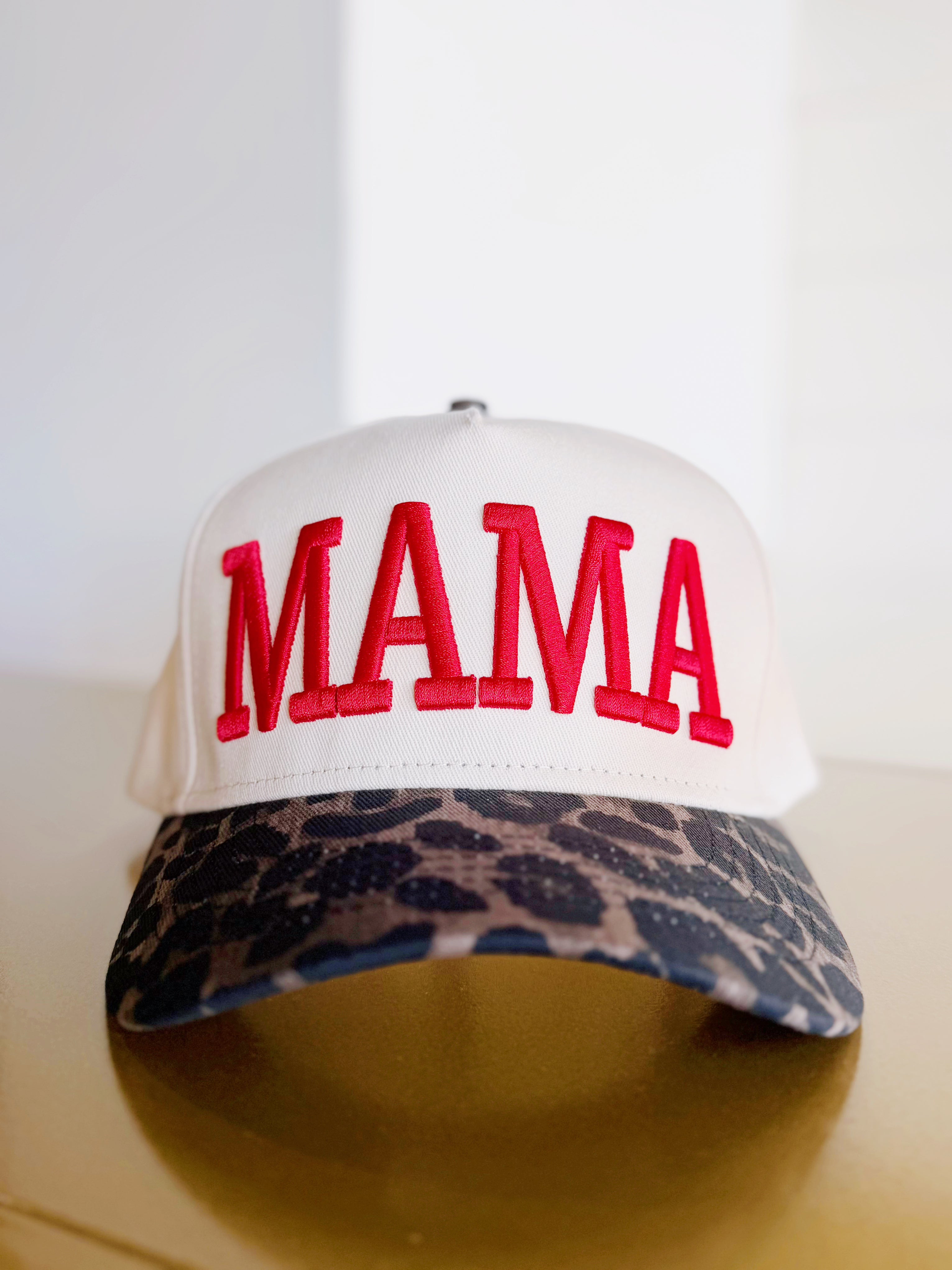 Mama Leopard Vintage Hat In Red - Infinity Raine