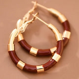 Red Enamel Hoop Earrings - Infinity Raine