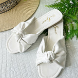 Knotted Cross Sandal-White - Infinity Raine