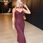 Rhea Slip Dress in Eggplant - Infinity Raine