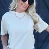 RicherPoorer Relaxed Crop Tee In Bone - Infinity Raine