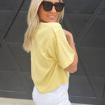 RicherPoorer Relaxed Crop Tee In Butter - Infinity Raine