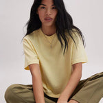 RicherPoorer Relaxed Crop Tee In Butter - Infinity Raine