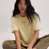 RicherPoorer Relaxed Crop Tee In Butter - Infinity Raine