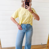 RicherPoorer Relaxed Crop Tee In Butter - Infinity Raine