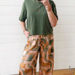 RicherPoorer Relaxed Crop Tee In Cypress - Infinity Raine
