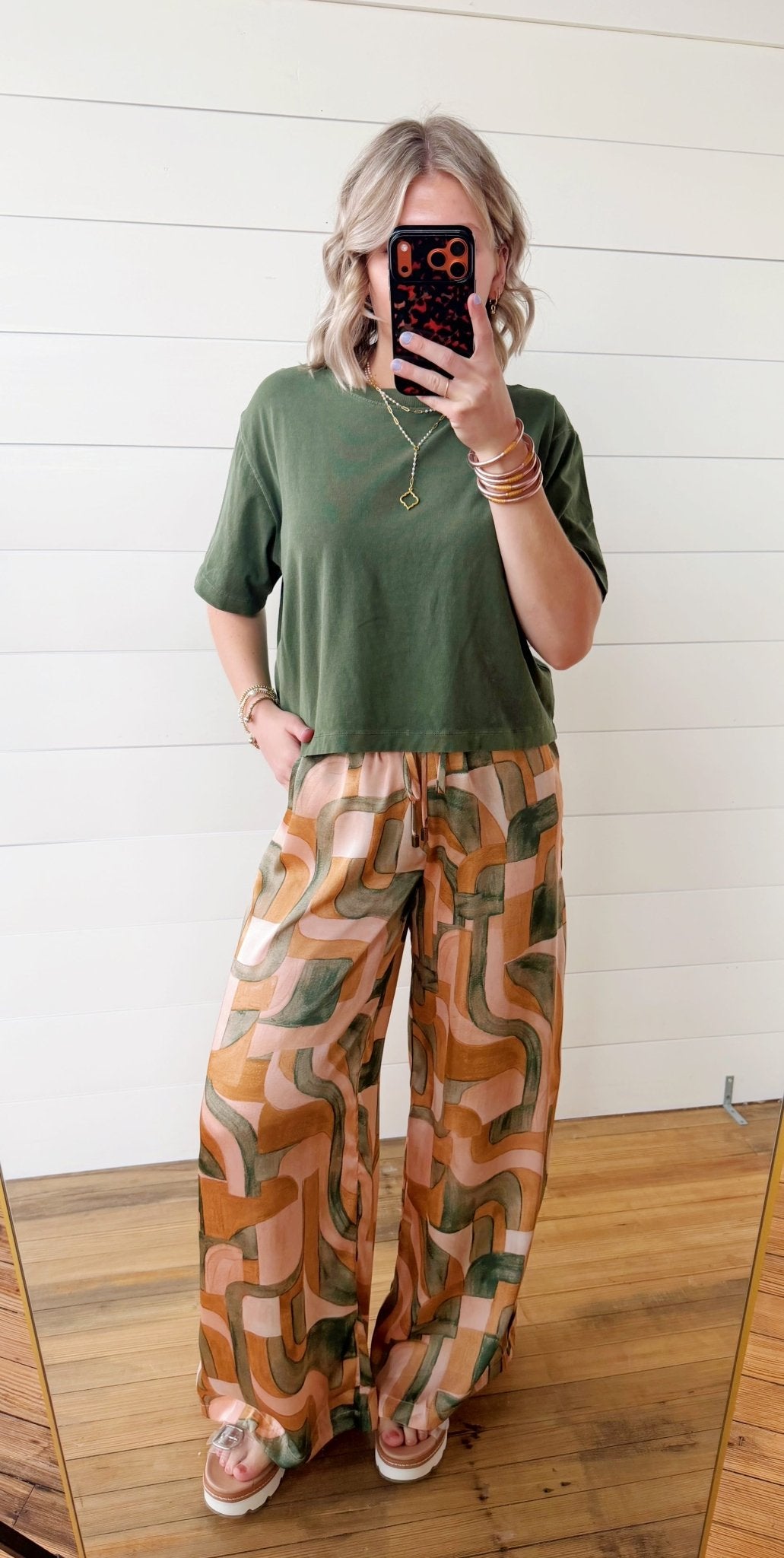 RicherPoorer Relaxed Crop Tee In Cypress - Infinity Raine