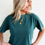 RicherPoorer Relaxed Crop Tee In Rainforest - Infinity Raine